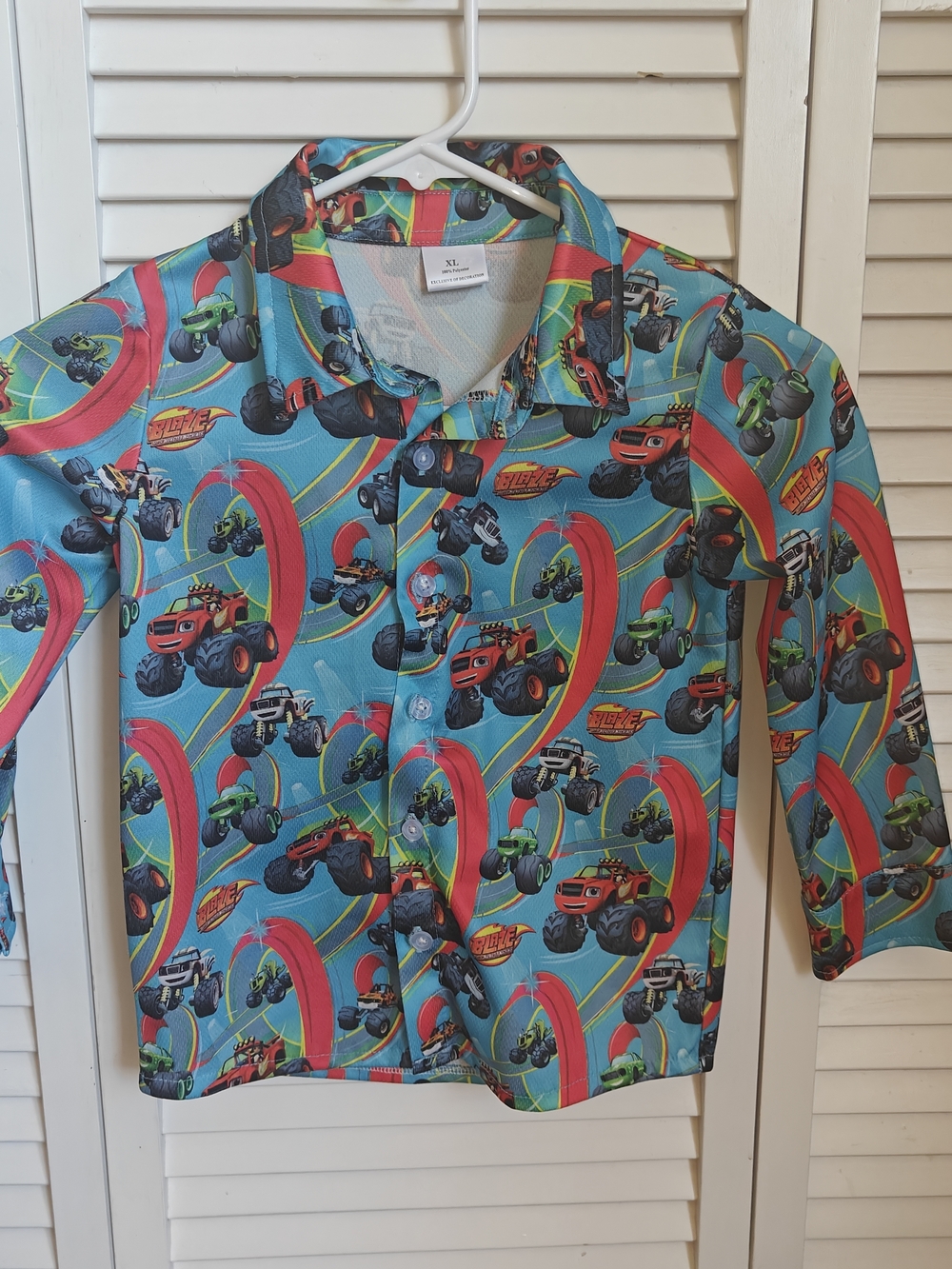 Blaze And The Monster Machines Button Down Boutique Top Toddler Size 5T